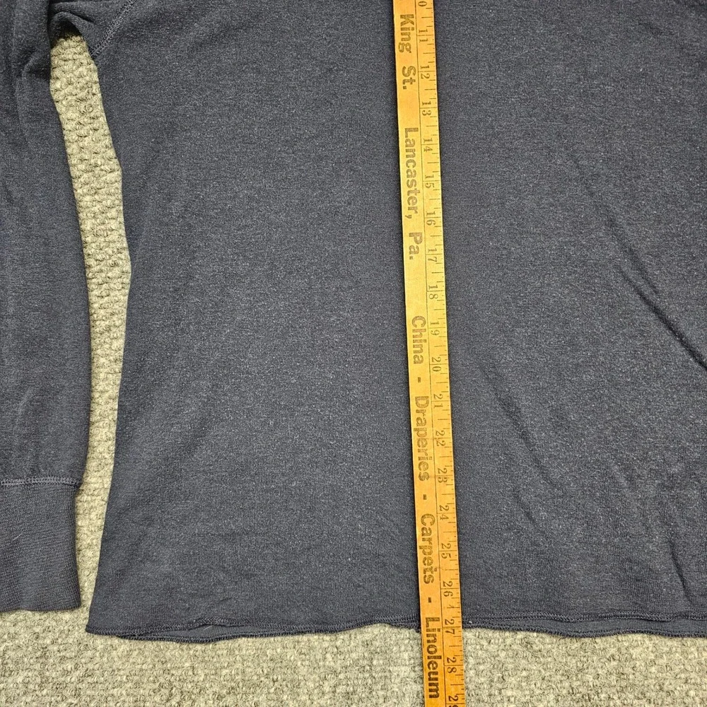 Vintage LL Bean Two Layer River Drivers Henley Shirt Navy Blue‎ Mens Size Large